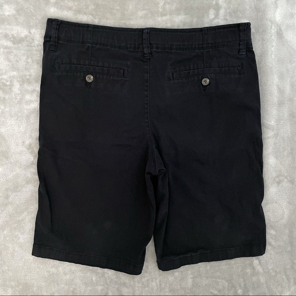 Arizona Jeans Husky Fit Flat Front Black Shorts Size 20 - Picture 2 of 7